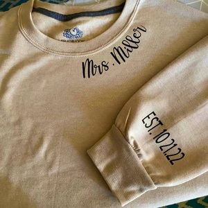 Wedding/wife customized sweatshirt